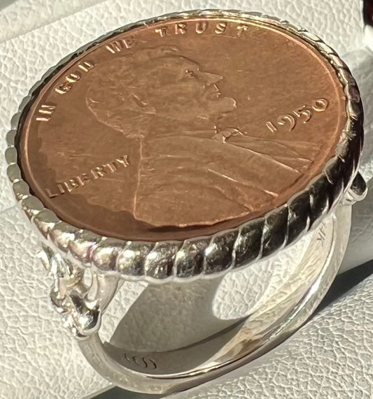 The Fleur De Lis Vintage Coin Signet Ring